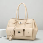 Women's Large Capacity PU Leather Commuter Shoulder Bag