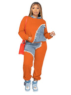 Women's African Patchwork Top and Pants Two-Piece Set