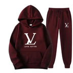 Men's Hooded Sweatshirt and Pants 2-Piece Set