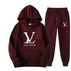 Men's Hooded Sweatshirt and Pants 2-Piece Set