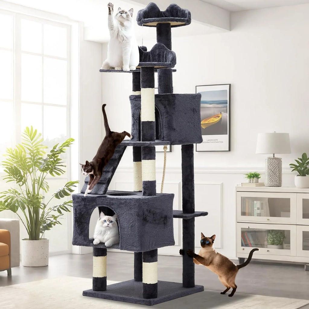 72 Inch Large Cat Tree Tower Condo Scratching Post for Cats
