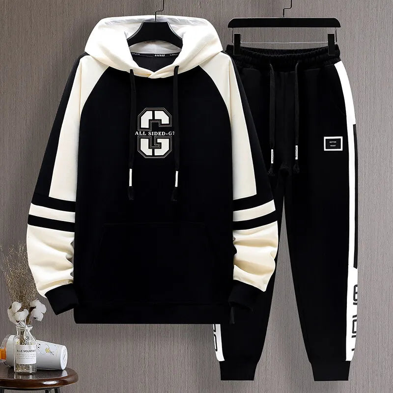 Men's Cotton Hoodie and Jogger Two Piece Set
