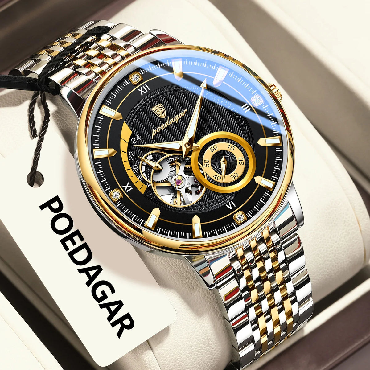 Men's Luminous Skeleton Tourbillon Automatic Watch