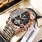 Men's Skeleton Tourbillon Automatic Watch with Week Date