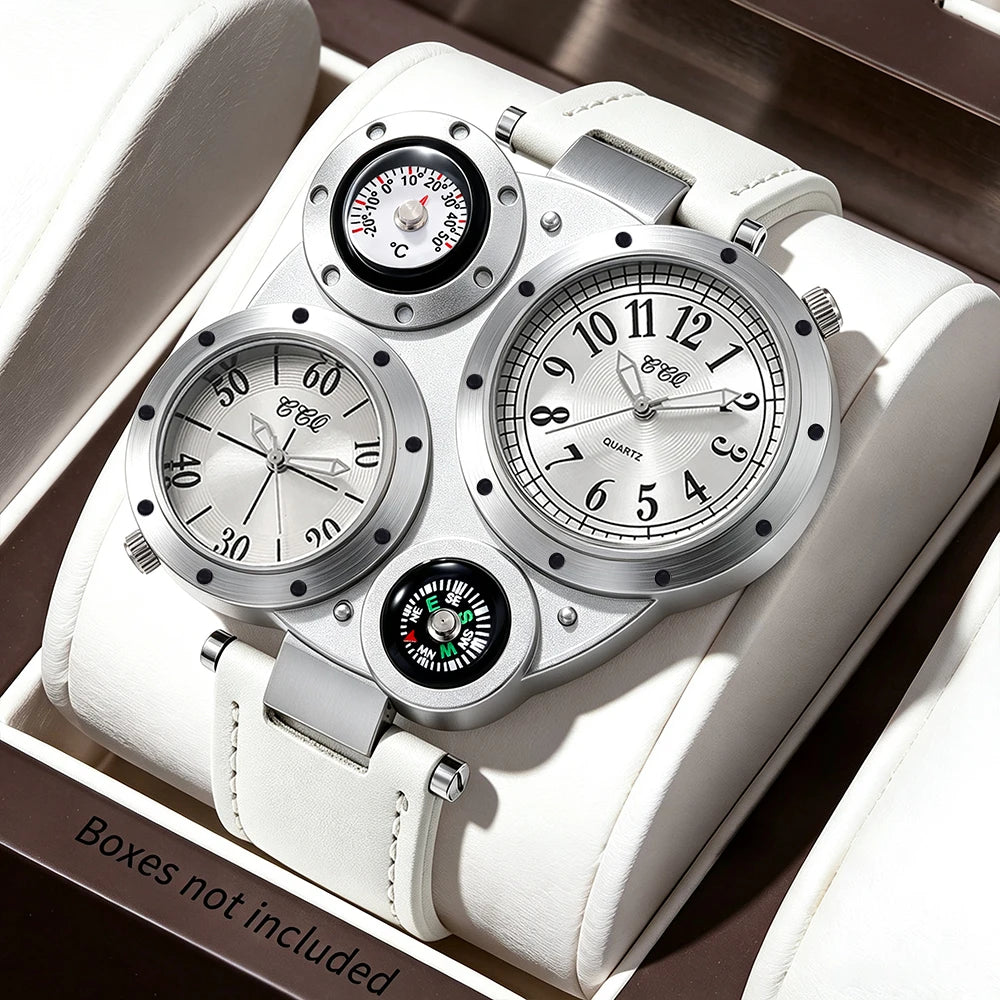 Men's Luxury Business Leather Quartz Wristwatch