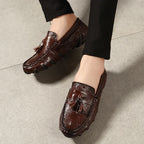 Men's Leather Slip-On Driving Loafers Casual Shoes 06759