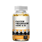 Calcium Magnesium Zinc Vitamin D3 Bone Muscle Support Dietary Supplement Capsules