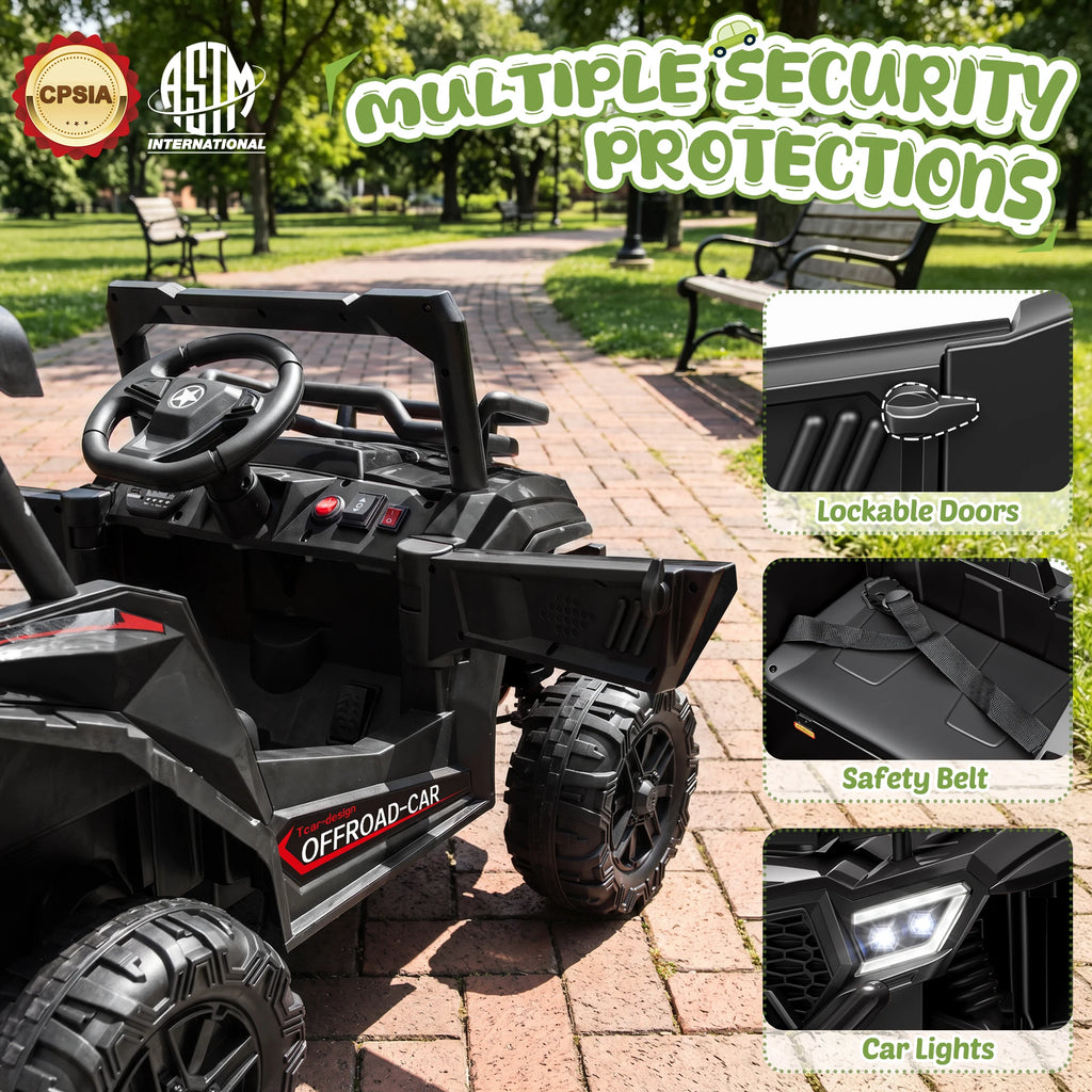 Kids 12V Electric Ride-On UTV Toy with Remote Control