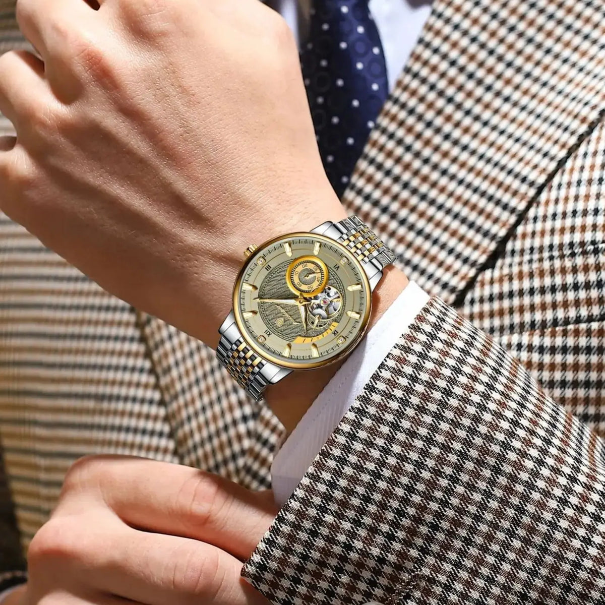 Men's Luxury Hollow Tourbillon Automatic Mechanical Watch
