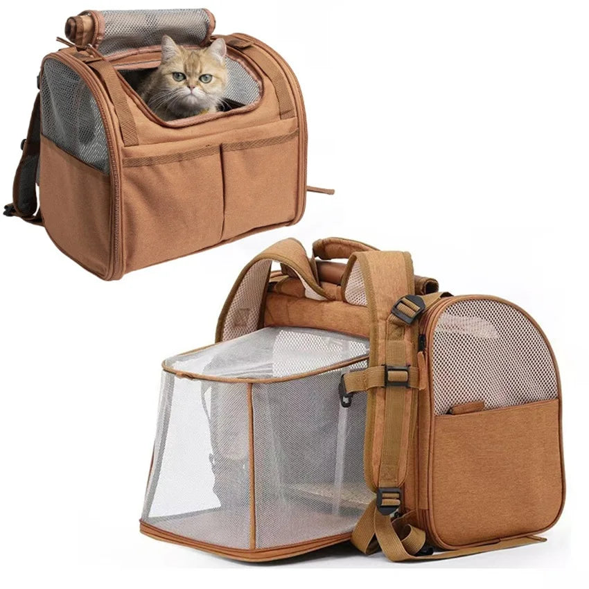 Expandable Breathable Pet Carrier Backpack for Cats Dogs