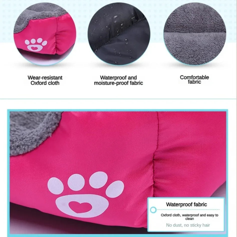 Soft Square Dog Sofa Warm Washable Pet Bed