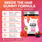 Biotin Gummies 5000 mcg Hair Skin Nails Support Vegan 30 Count