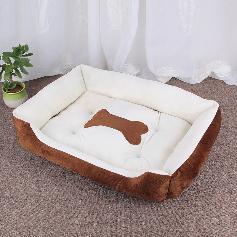 Soft Square Dog Sofa Warm Washable Pet Bed