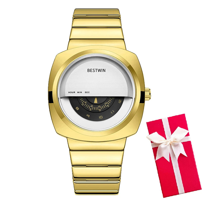 Men's Luxury Creative Stainless Steel Quartz Wristwatch