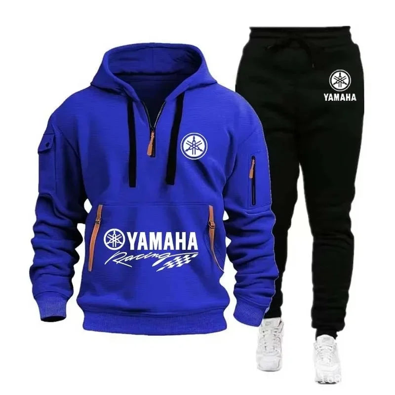 Men's Half Zip Hoodie and Jogger Pants Set