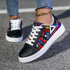 Women's Lightweight PU Skateboard Sneakers
