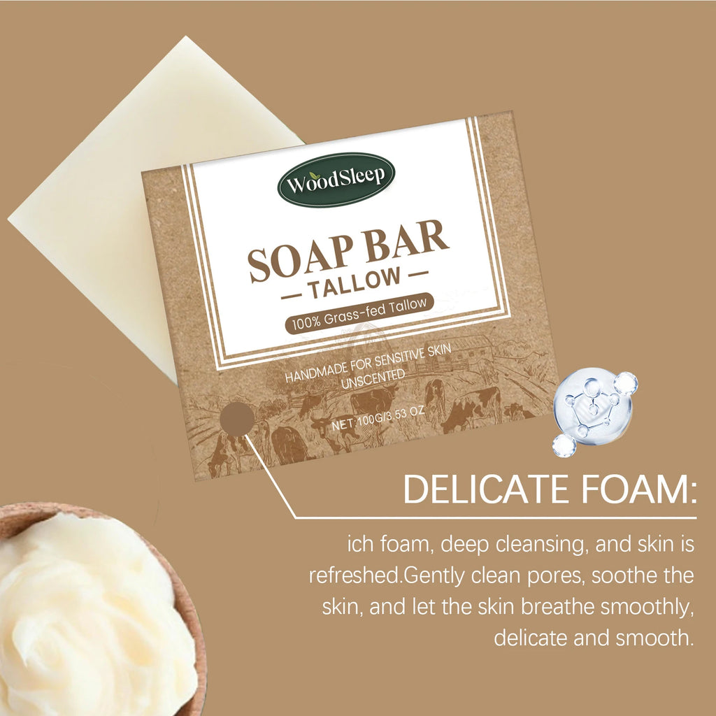 Brightening Tallow Soap Deep Clean Moisturizing Body Bar