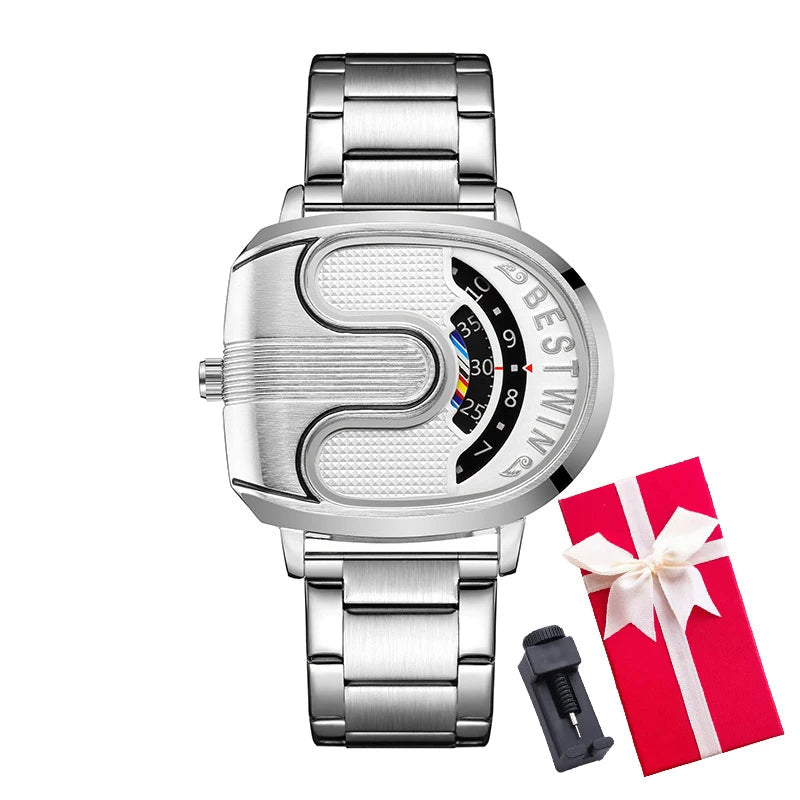 Men's Luxury Stainless Steel Quartz Wristwatch