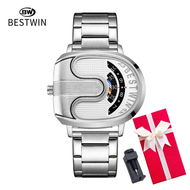 Men's Luxury Stainless Steel Quartz Wristwatch