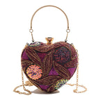 Women's Heart Shaped Acrylic Evening Clutch Bag