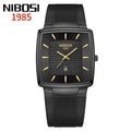 Men's Fashion Square Stainless Steel Quartz Wristwatch