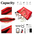 Women's Embossed Large Capacity Business Handbag
