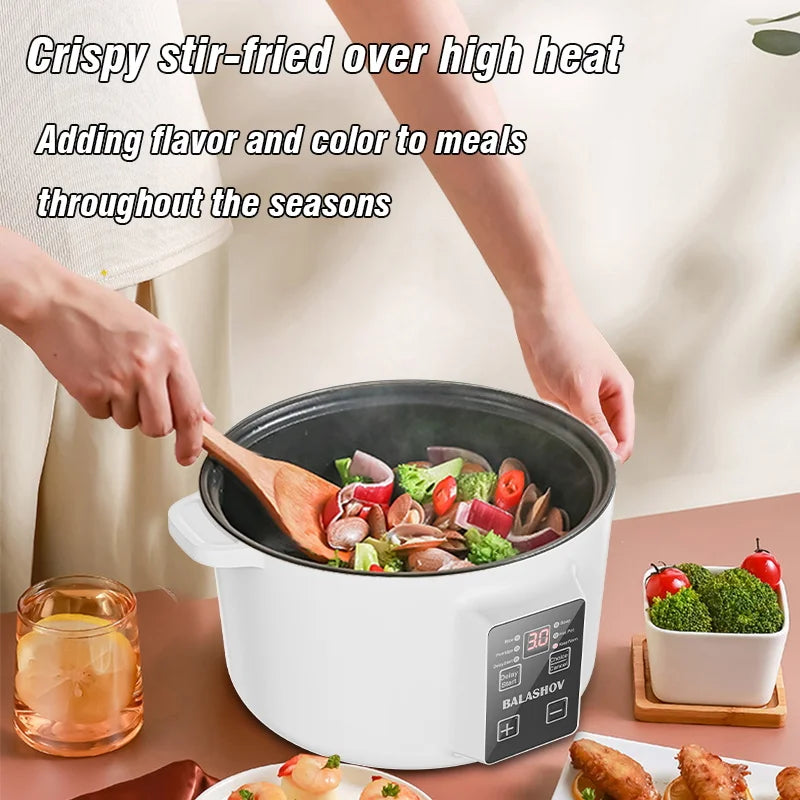 3.7-Quart Multifunctional Non-Stick Electric Hot Pot and Cooker