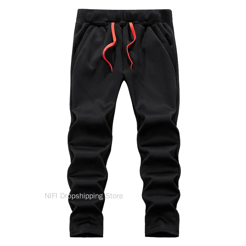 Men's Thick Warm Fleece Hooded Jacket and Pants Set