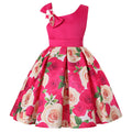 Girls' Floral Ball Gown Sleeveless Tea-Length Party Dress