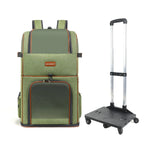 Dual Compartment Pet Trolley Backpack Carrier for Dogs Cats
