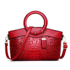 Women's Crocodile Pattern Handbag Shoulder Tote Bag H303-2