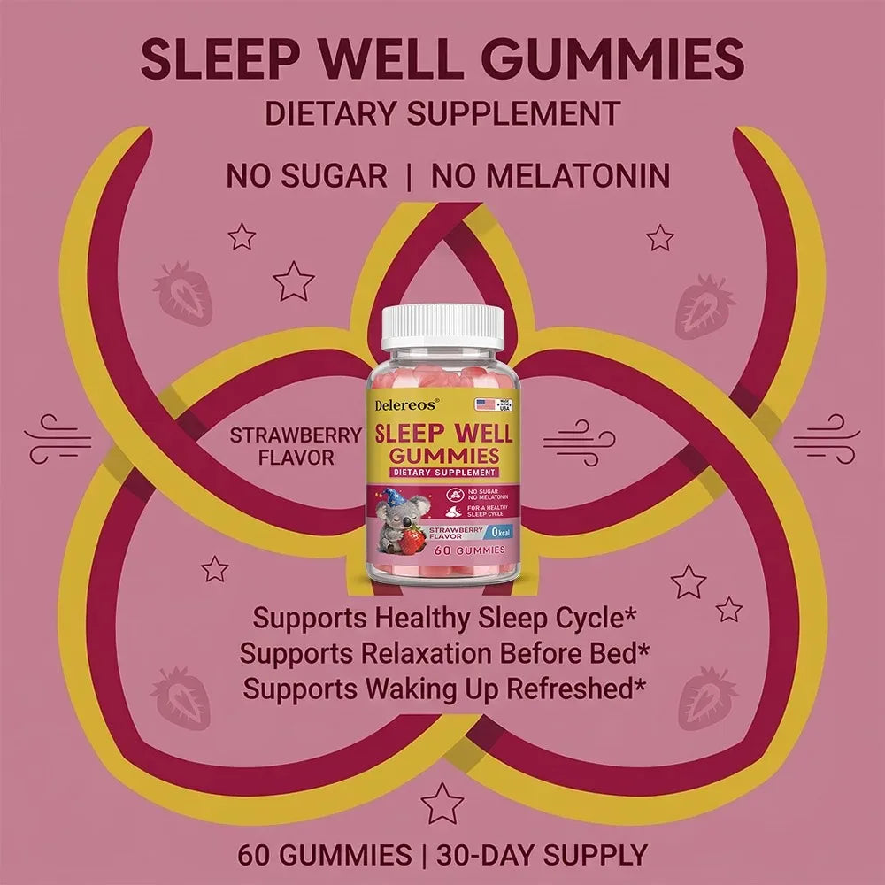 L-Theanine and Herbal Blend Sleep Support Dietary Supplement Gummies