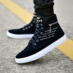 Men's High-Top Lace-Up Platform Sneakers