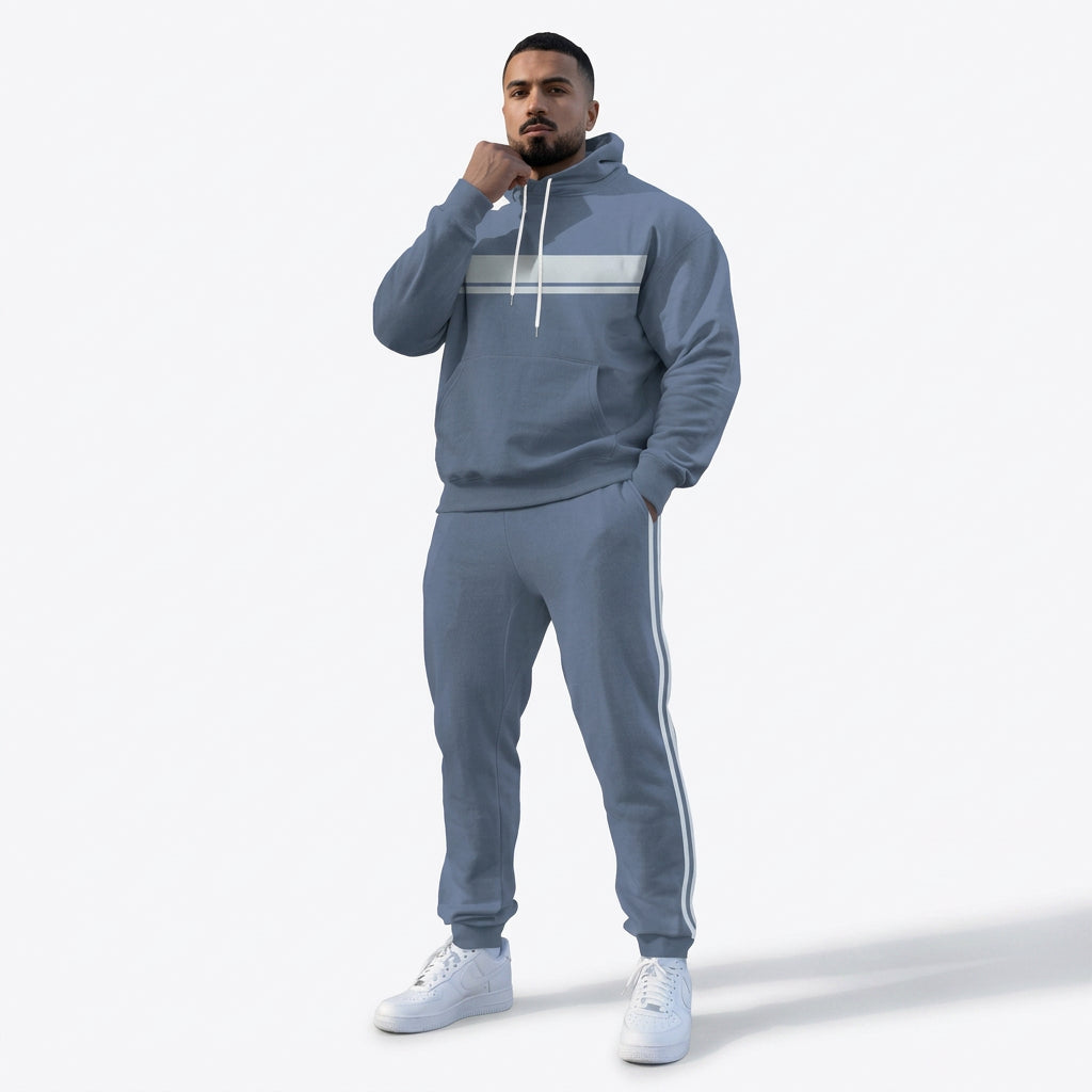 Men's Casual 3D Pattern Print Hoodie Tracksuit Set
