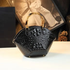 Women's Shell Bamboo Handle Handbag