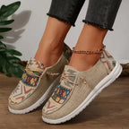 Women's Lightweight Canvas Lace-Up Sneakers