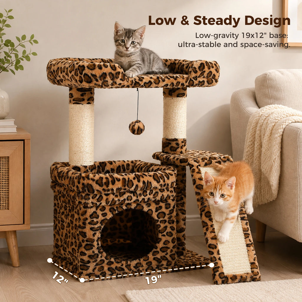 Small Cat Tree Tower Condo Scratching Post for Cats
