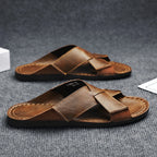 Men's Luxury Handmade Leather Slide Sandals