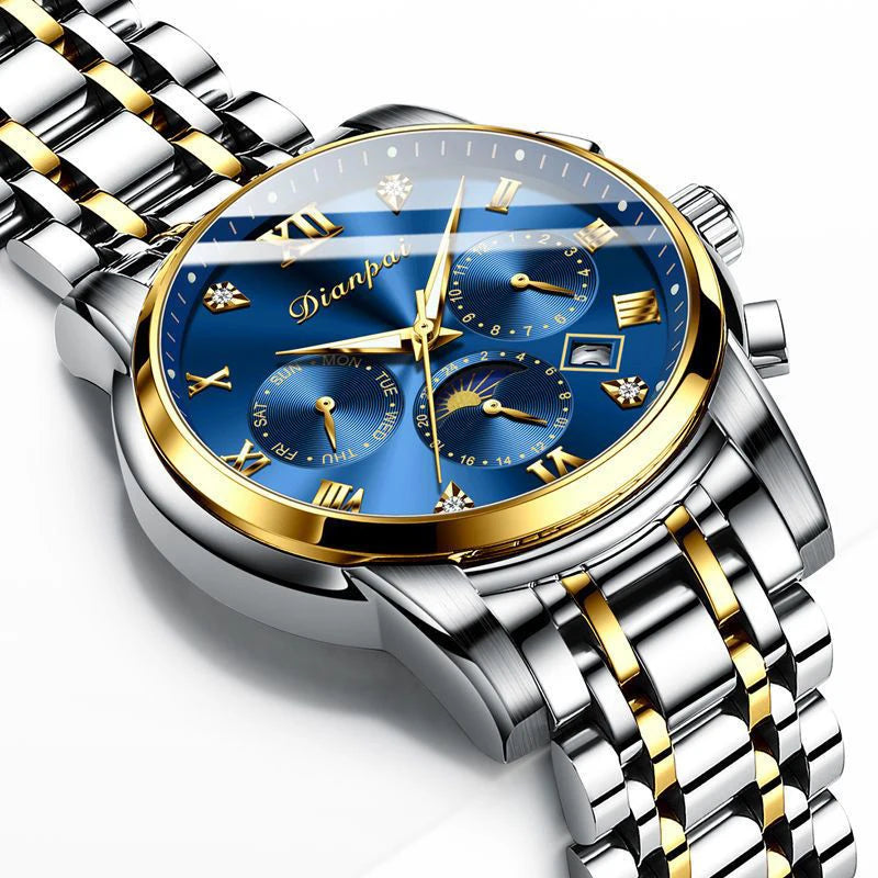 Men's Automatic Mechanical Watch with Moon Phase