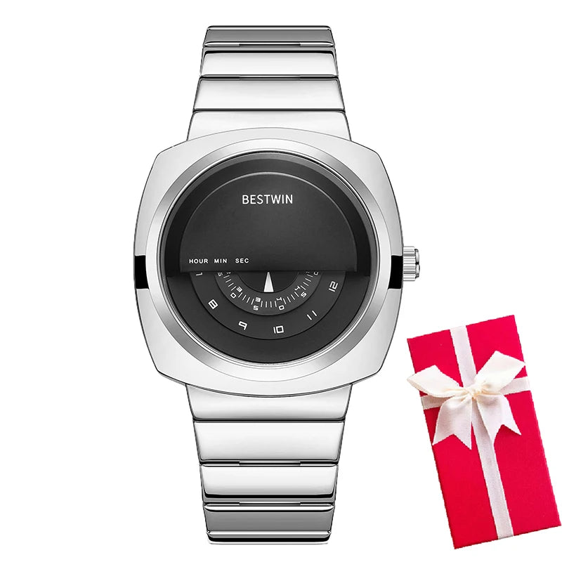 Men's Luxury Creative Stainless Steel Quartz Wristwatch