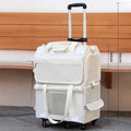 Foldable Double Layer Pet Trolley Travel Carrier for Cats Dogs