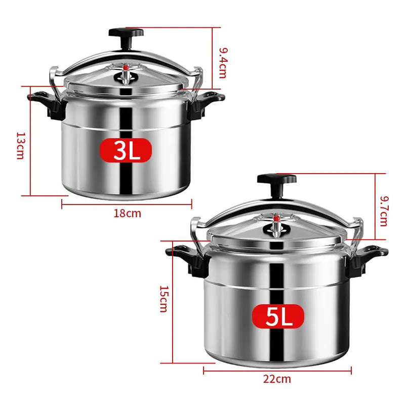 Aluminum Stovetop Pressure Cooker with Safety Lock for Gas Stove