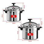Aluminum Stovetop Pressure Cooker with Safety Lock for Gas Stove