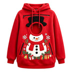 Unisex Christmas Pattern Pet Carrier Pouch Hoodie