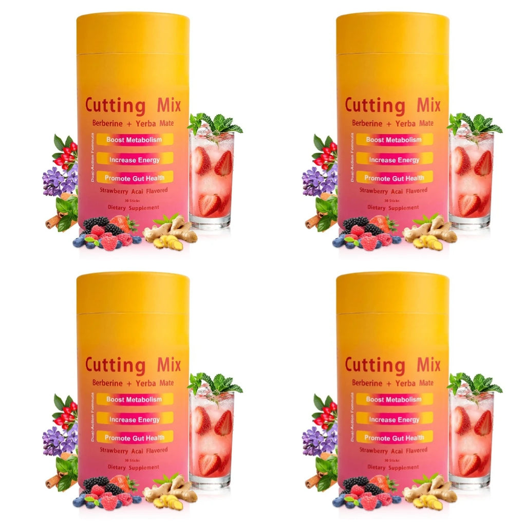 Berberine Yerba Mate Drink Mix Strawberry Acai Flavor