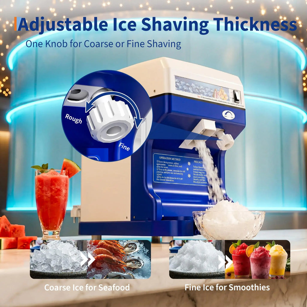Commercial Electric Shaved Ice Machine and Snow Cone Maker
