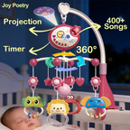 360° Musical Crib Mobile with Night Light Projection