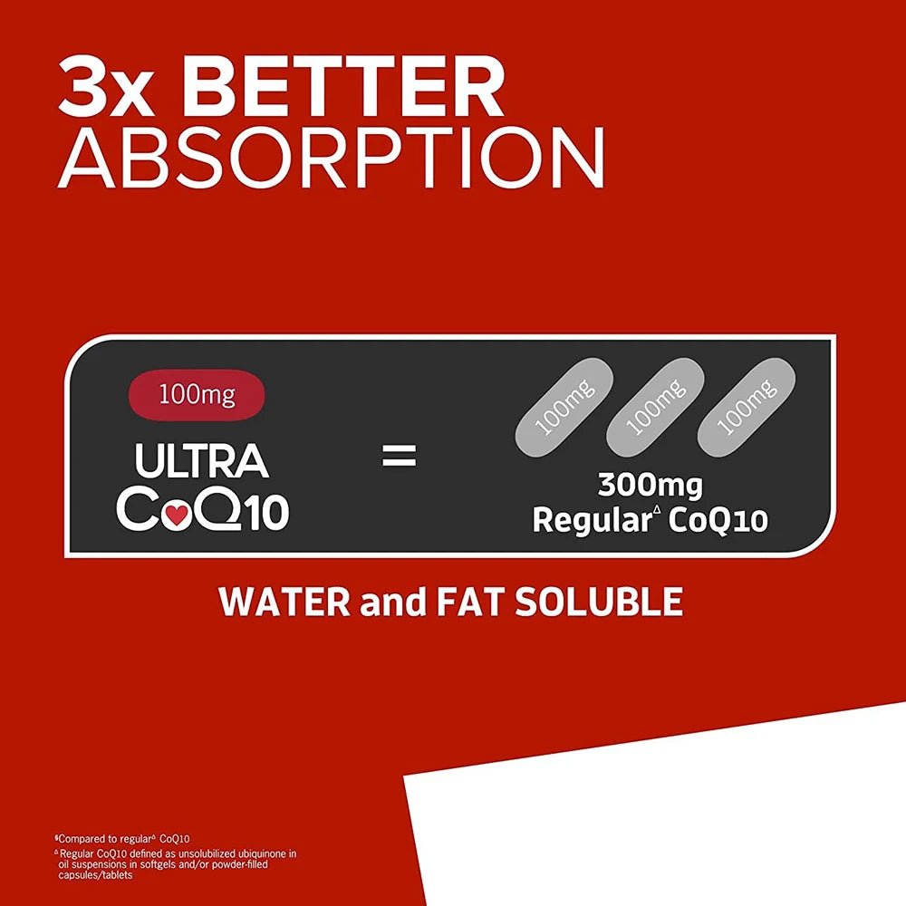 Ultra CoQ10 100mg Softgels Heart Health Energy Supplement