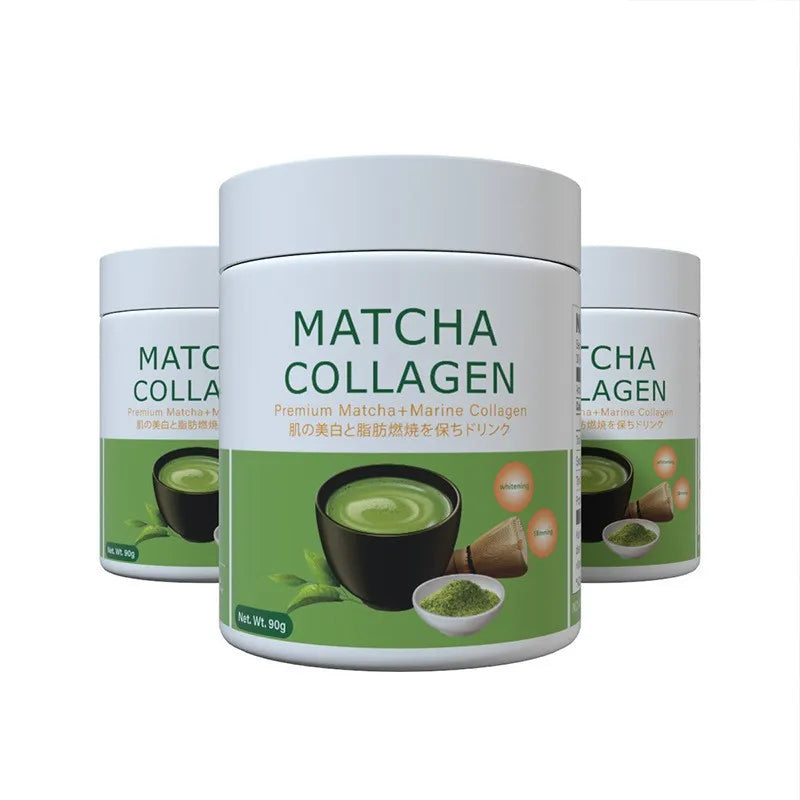 Matcha Collagen Powder Marine Collagen Organic Green Tea Drink Mix Gluten Free 30 Servings