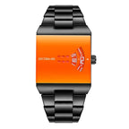 Men's Fashion Square Stainless Steel Quartz Wristwatch